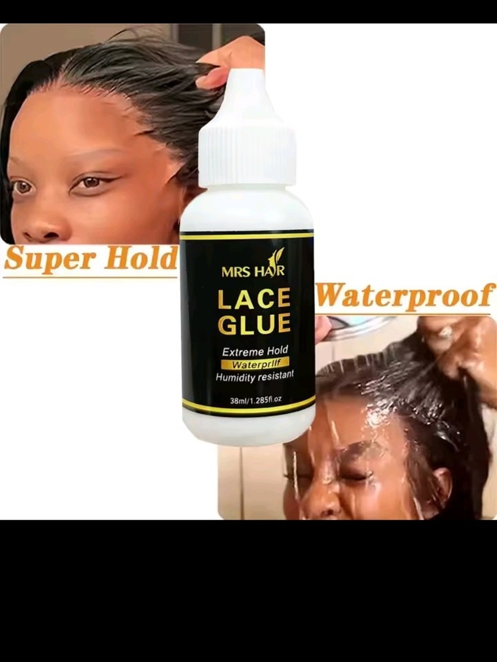 MRS HAIR Lace Glue - Waterproof Extreme Hold (Black & White)